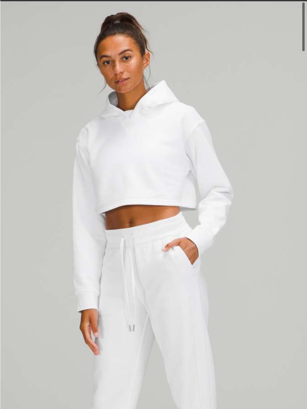 Lululemon All Yours Cropped Hoodie
White, size 12  NWOT